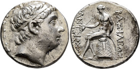 SELEUKID KINGS. Antiochos III ‘the Great’, 223-187 BC. Tetradrachm (Silver, 28 mm, 16.48 g, 11 h), Antiochia on the Orontes. Diademed head of Antiocho...