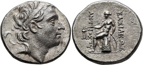 SELEUKID KINGS. Antiochos III ‘the Great’, 222-187 BC. Tetradrachm (Silver, 28 mm, 17.09 g, 12 h), Antiochia on the Orontes, 204-197. Diademed head of...