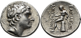 SELEUKID KINGS. Antiochos III ‘the Great’, 222-187 BC. Tetradrachm (Silver, 28 mm, 17.06 g, 12 h), Antiochia on the Orontes, 204-197. Diademed head of...