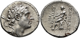 SELEUKID KINGS. Antiochos III ‘the Great’, 222-187 BC. Tetradrachm (Silver, 26 mm, 17.10 g, 12 h), Antiochia on the Orontes, 204-197. Diademed head of...