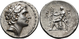 SELEUKID KINGS. Antiochos III ‘the Great’, 222-187 BC. Tetradrachm (Silver, 29 mm, 17.10 g, 12 h), Antiochia on the Orontes, 204-197. Diademed head of...