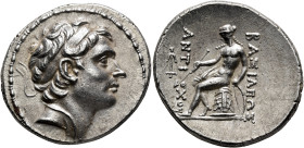 SELEUKID KINGS. Antiochos III ‘the Great’, 222-187 BC. Tetradrachm (Silver, 30 mm, 17.13 g, 12 h), Antiochia on the Orontes, 204-197. Diademed head of...