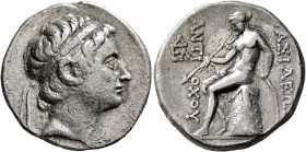 SELEUKID KINGS. Antiochos III ‘the Great’, 223-187 BC. Tetradrachm (Silver, 28 mm, 16.30 g, 1 h), ΔΕΛ-mint associated with Antiochia on the Orontes, c...