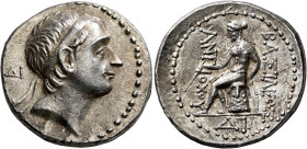 SELEUKID KINGS. Antiochos III ‘the Great’, 222-187 BC. Tetradrachm (Silver, 28 mm, 17.10 g, 12 h), ΔI mint, after circa 197. Diademed head of Antiocho...