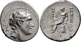 SELEUKID KINGS. Seleukos IV Philopator, 187-175 BC. Tetradrachm (Silver, 28 mm, 17.20 g, 12 h), Antiochia on the Orontes. Diademed head of Seleukos IV...