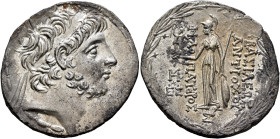 SELEUKID KINGS. Antiochos IX Eusebes Philopator (Kyzikenos), 114/3-95 BC. Tetradrachm (Silver, 30 mm, 16.38 g, 12 h), Damaskos, SE 200 = 113/2. Diadem...