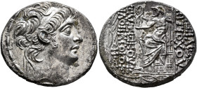 SELEUKID KINGS. Antiochos X Eusebes Philopator, circa 94-88 BC. Tetradrachm (Silver, 28 mm, 16.00 g, 12 h), Antiochia on the Orontes, first reign, 94....