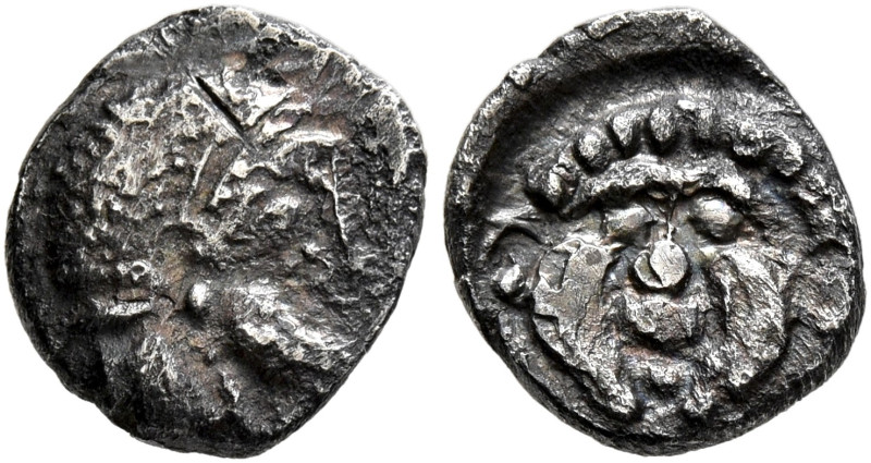 PHILISTIA (PALESTINE). Uncertain mint. Mid 5th century-333 BC. Obol (Silver, 9 m...