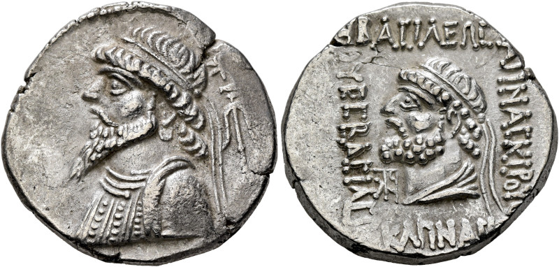 KINGS OF ELYMAIS. Kamnaskires V, circa 54/3-33/2 BC. Tetradrachm (Silver, 27 mm,...