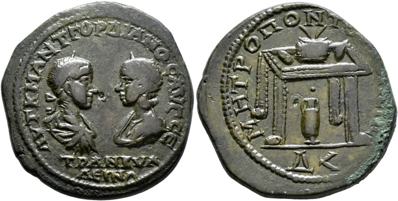 MOESIA INFERIOR. Tomis. Gordian III, with Tranquillina, 238-244. Tetrakaihemiass...