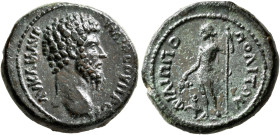 THRACE. Philippopolis. Lucius Verus, 161-169. Assarion (Bronze, 20 mm, 5.80 g, 6 h). ΑΥ ΚΑΙ Λ AYPHΛIOC OYHPOC Bare head of Lucius Verus to right. Rev....