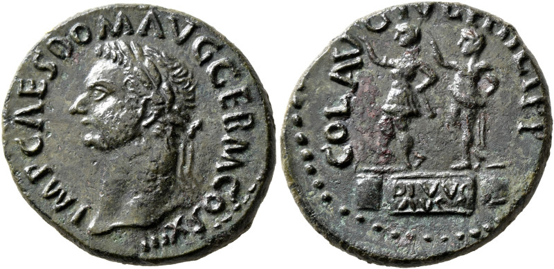 MACEDON. Philippi. Domitian, 81-96. AE (Bronze, 26 mm, 9.76 g, 6 h), AD 87. IMP ...