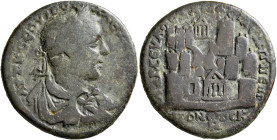 PONTUS. Amasia. Severus Alexander, 222-235. Hexassarion (Bronze, 33 mm, 18.80 g, 1 h), CY 228 = 225/6. AΥT K CЄOΥHΡOC AΛЄΞ[ANΔΡOC] Laureate, draped an...