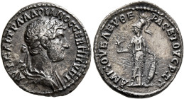 PONTUS. Amisus. Hadrian, 117-138. Drachm (Silver, 19 mm, 2.80 g, 6 h), CY 163 = 131/2. ΑΥΤ ΚΑΙ ΤΡΑ ΑΔΡΙΑΝΟϹ ϹΕΒ Π Π ΥΠ Γ Laureate and draped bust of H...