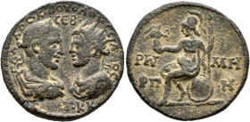 PONTUS. Neocaesarea. Trebonianus Gallus, with Volusian, 251-253. Tetrassarion (Bronze, 28 mm, 12.91 g, 12 h), CY 188 = 251/2. ΑΥΤ Κ Κ / ΓΑΛΛΟϹ ΚΑΙ ΟΥΟ...