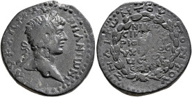 PONTUS. Zela. Caracalla, 198-217. Tetrassarion (Bronze, 25 mm, 11.86 g, 12 h), CY 142 = 205/6. AY KAIC M AYPH ANTⲰNI Laureate head of Caracalla to rig...