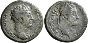 BITHYNIA. Nicomedia. Antoninus Pius, with Marcus Aurelius as Caesar, 138-161. Diassarion (Bronze, 24 mm, 10.42 g, 7 h), circa 147-161. •AΥΤ ΚΑΙϹΑΡ ΑΝ[...