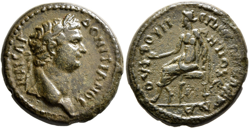 CARIA. Antiochia ad Maeandrum. Domitian, 81-96. Assarion (Bronze, 20 mm, 5.40 g,...