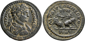 PHRYGIA. Laodicea ad Lycum. Caracalla, 198-217. Diassarion (Bronze, 26 mm, 9.55 g, 7 h), CY 88 = 216/7. ΑΥΤ Κ Μ ΑΥΡ ΑΝΤΩΝЄΙΝΟϹ Laureate, draped and cu...