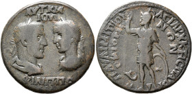 PHRYGIA. Stectorium. Philip I, with Philip II, 244-249. Diassarion (Bronze, 28 mm, 10.91 g, 6 h), Aurelius Demetrios, asiarch of Asia. ΑΥΤ Κ Μ ΙΟΥΛ ΦΙ...