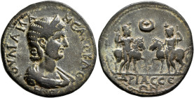 PISIDIA. Ariassus. Julia Mamaea, Augusta, 222-235. AE (Bronze, 28 mm, 8.78 g, 7 h). ΙΟΥΛΙΑ ΜΑΜЄΑ ϹЄΒΑϹΤΗ Diademed and draped bust of Julia Mamaea to r...