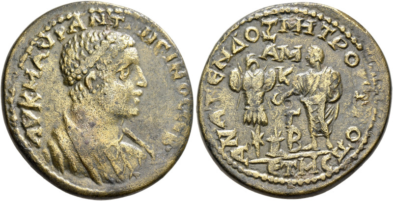 CILICIA. Anazarbus. Elagabalus, 218-222. Tetrassarion (Orichalcum, 29 mm, 14.37 ...