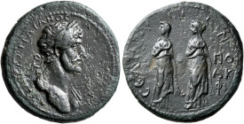 CILICIA. Selinus-Traianopolis. Hadrian, 117-138. Diassarion (Bronze, 23 mm, 8.21 g, 6 h). Α[Υ ΚΑΙϹΑΡ ΤΡΑΙΑΝΟϹ] ΑΔΡΙΑΝΟϹ [ϹΕΒ] Laureate bust of Hadrian...