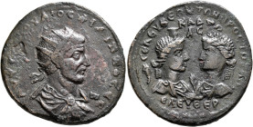 CILICIA. Seleucia ad Calycadnum. Philip I, 244-249. Hexassarion (Bronze, 37 mm, 20.93 g, 6 h). AYT K M IOYΛIOC ΦΙΛΙΠΠΟC CЄ/Β Radiate, draped and cuira...