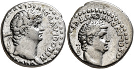 CAPPADOCIA. Caesaraea-Eusebia. Nero, with Divus Claudius, 54-68. Drachm (Silver, 16 mm, 3.64 g, 12 h), circa 63-65. NERO CLAVD DIVI CLAVD [F CAESAR AV...