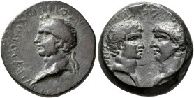 ASIA MINOR. Uncertain. Vespasian, with Titus and Domitian as Caesars, 69-79. Diassarion (Orichalcum, 23 mm, 13.30 g, 6 h). AYTOKPAT OYЄCΠACIANOC Laure...