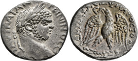 CYPRUS. Koinon of Cyprus. Caracalla, 198-217. Tetradrachm (Billon, 25 mm, 11.07 g, 6 h), 215-217. ΑΥΤ ΚΑΙ ΑΝΤⲰΝΙΝΟC CЄ Laureate head of Caracalla to r...