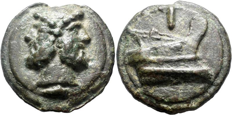 Anonymous, circa 225-217 BC. Aes Grave As (Bronze, 65 mm, 270.78 g, 12 h), libra...