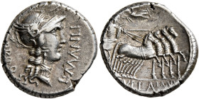L. Manlius Torquatus, 82 BC. Denarius (Silver, 17 mm, 3.92 g, 6 h), with L. Cornelius Sulla, military mint moving with Sulla. L•MANLI•[T]- PRO•Q Head ...