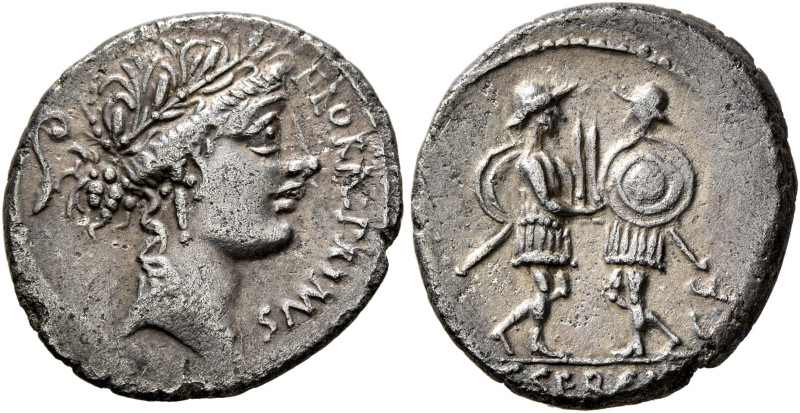 C. Servilius C.f, 53 BC. Denarius (Silver, 19 mm, 3.89 g, 3 h), Rome. FLOR AL PR...