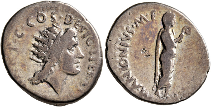 Mark Antony, 44-30 BC. Denarius (Silver, 18 mm, 3.35 g, 3 h), Athens, summer 38....