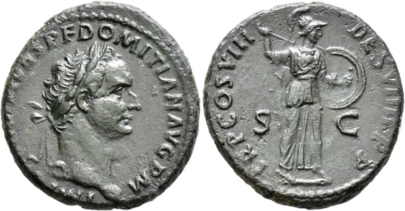 Domitian, 81-96. As (Copper, 27 mm, 11.36 g, 6 h), Rome, 13 September-31 Decembe...