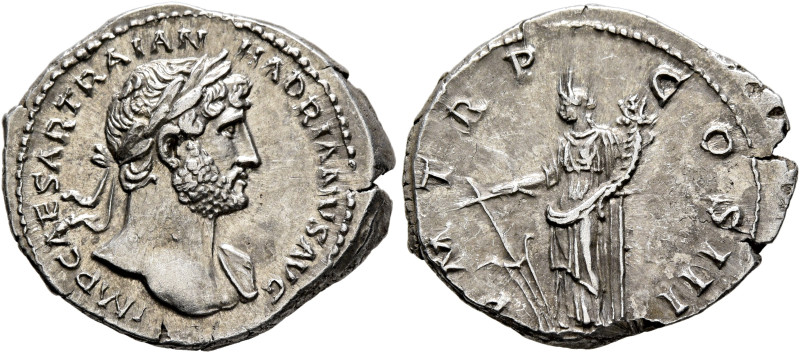 Hadrian, 117-138. Denarius (Silver, 20 mm, 3.34 g, 6 h), Rome, circa late 120-12...