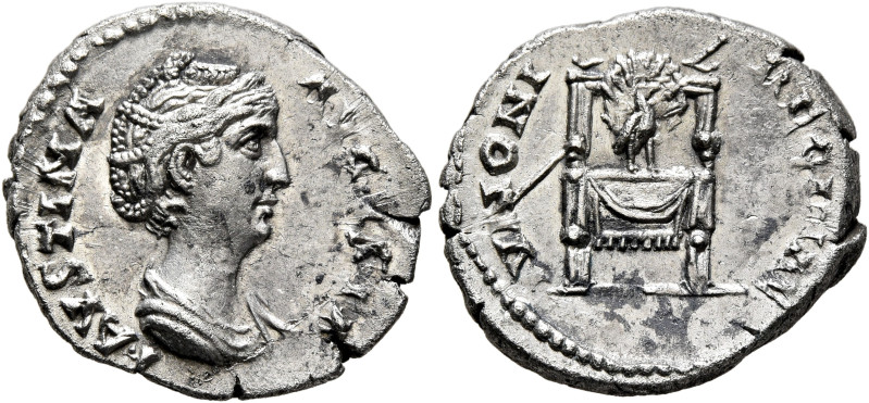 Faustina Senior, Augusta, 138-140/1. Denarius (Silver, 18 mm, 3.30 g, 6 h), Rome...