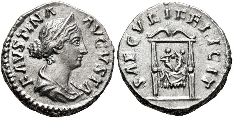 Faustina Junior, Augusta, 147-175. Denarius (Silver, 16 mm, 3.41 g, 6 h), Rome, ...