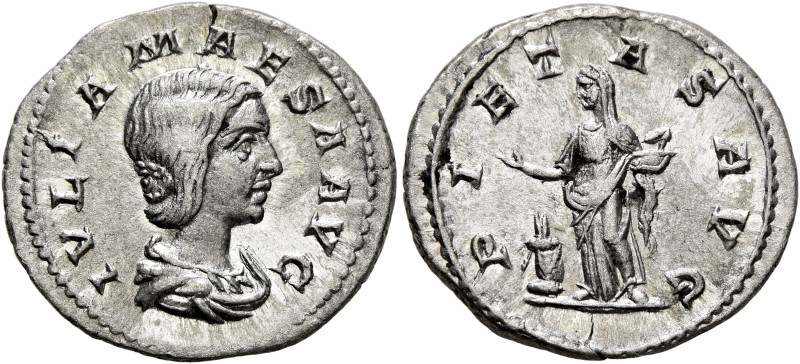 Julia Maesa, Augusta, 218-224/5. Denarius (Silver, 20 mm, 2.94 g, 6 h), Rome, 22...