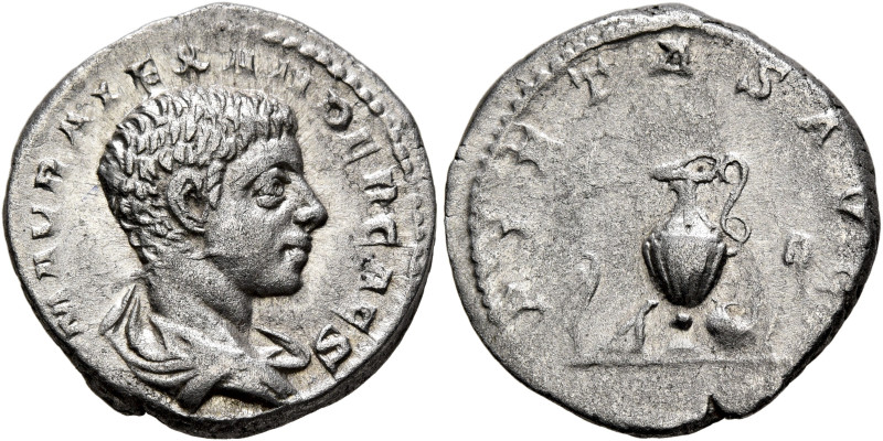 Severus Alexander, as Caesar, 221-222. Denarius (Silver, 18 mm, 3.21 g, 12 h), R...