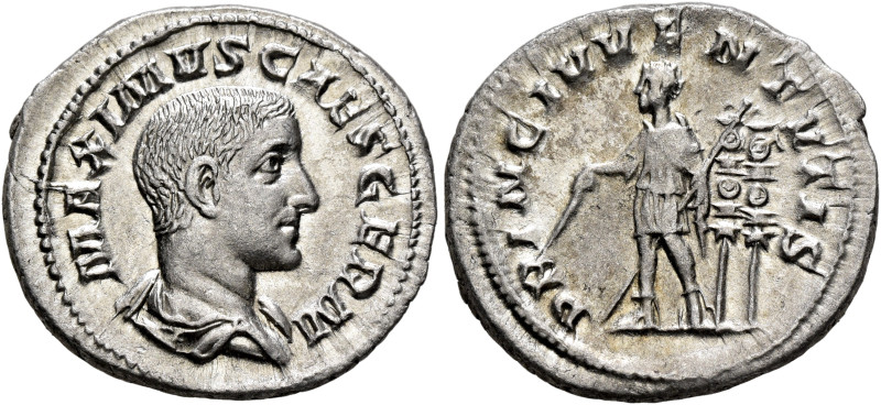 Maximus, Caesar, 235/6-238. Denarius (Silver, 20 mm, 3.13 g, 12 h), Rome, 236-23...