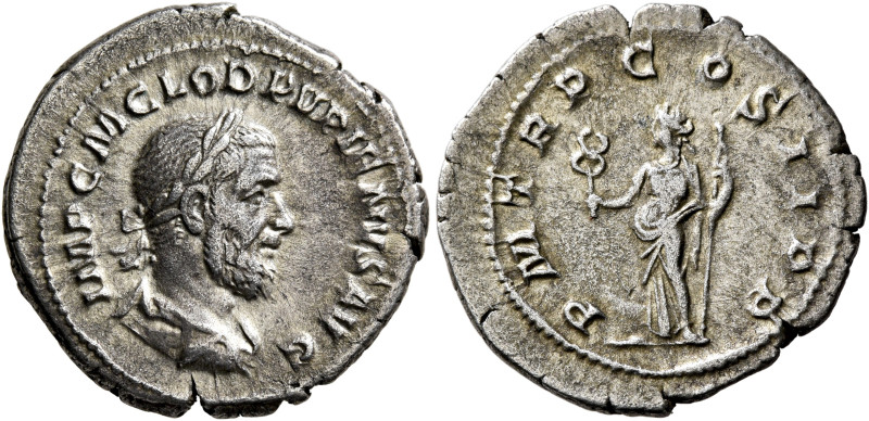 Pupienus, 238. Denarius (Silver, 20 mm, 3.08 g, 6 h), Rome, circa April-June 238...