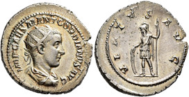 Gordian III, 238-244. Antoninianus (Silver, 24 mm, 4.29 g, 1 h), Rome, 238. IMP CAES M ANT GORDIANVS AVG Radiate, draped and cuirassed bust of Gordian...