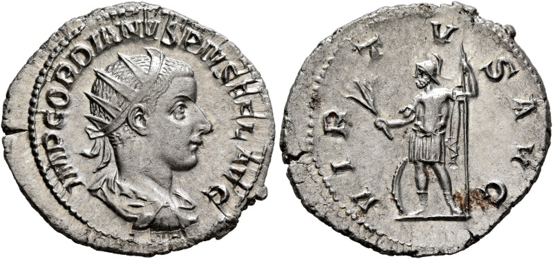 Gordian III, 238-244. Antoninianus (Silver, 23 mm, 3.52 g, 6 h), Rome, 240. IMP ...