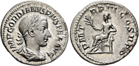 Gordian III, 238-244. Denarius (Silver, 19 mm, 2.80 g, 6 h), Rome, 240. IMP GORDIANVS PIVS FEL AVG Laureate, draped and cuirassed bust of Gordian III ...