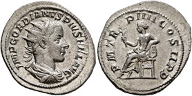 Gordian III, 238-244. Antoninianus (Silver, 24 mm, 3.64 g, 6 h), Rome, 241-242. IMP GORDIANVS PIVS FEL AVG Radiate, draped and cuirassed bust of Gordi...