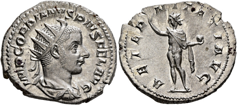 Gordian III, 238-244. Antoninianus (Silver, 23 mm, 3.92 g, 6 h), Rome, 241-243. ...