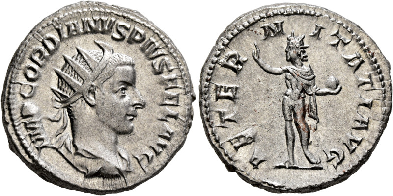 Gordian III, 238-244. Antoninianus (Silver, 22 mm, 5.54 g, 1 h), Rome, 241-243. ...