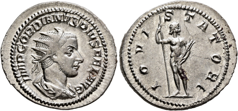 Gordian III, 238-244. Antoninianus (Silver, 24 mm, 4.43 g, 6 h), Rome, 241-243. ...